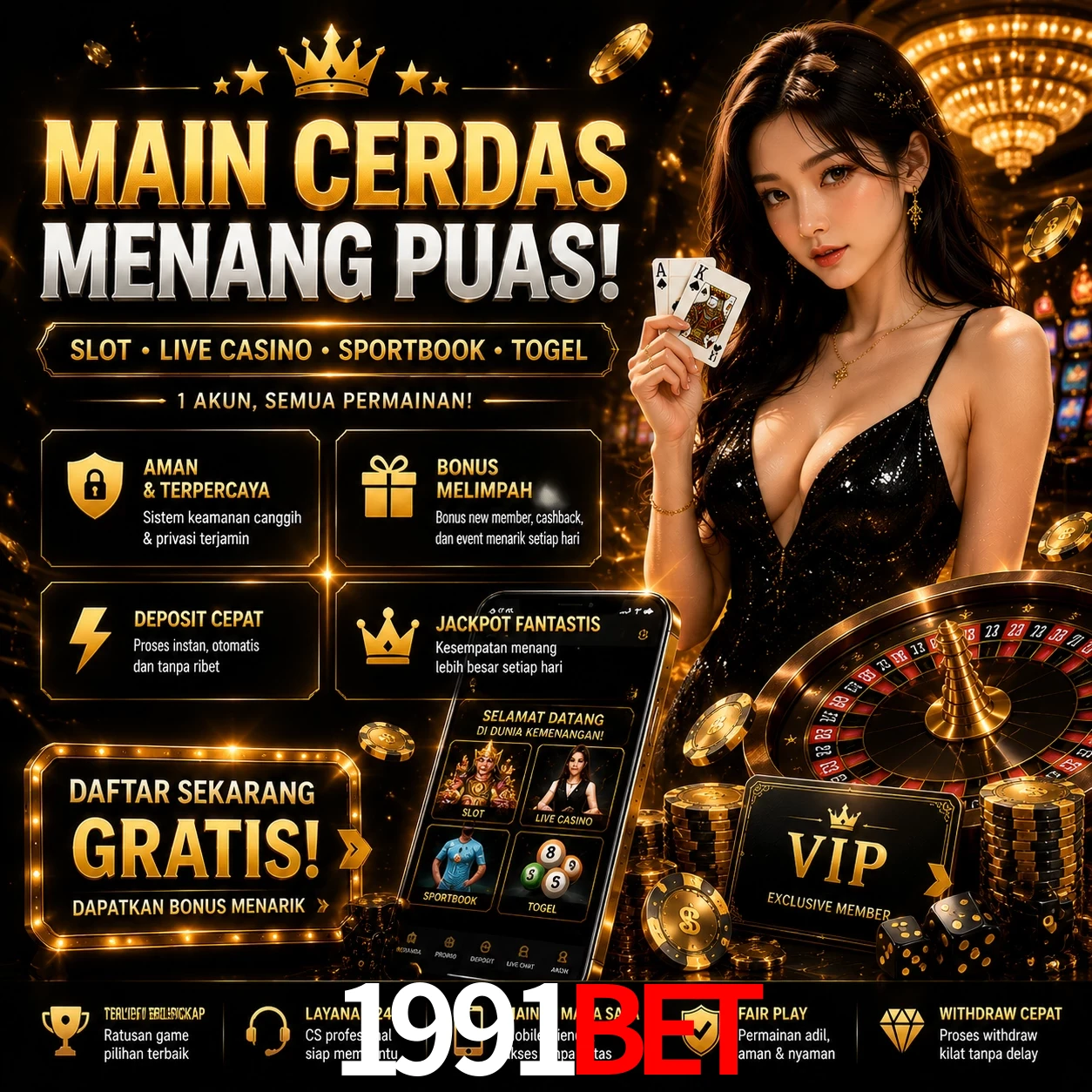 Slots no app 1991bet mobile